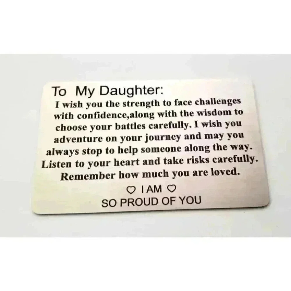To My Daughter I'm So Proud Of You Wallet Card
